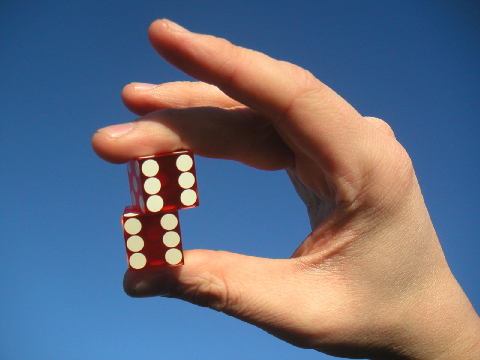 Dice in hand